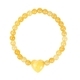 L2315-Heart Bracelet Round Bead Heart Crystal Bracelet For Women