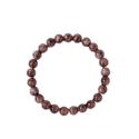 Crystal Dark Coffee Agate Round Bead Bracelet