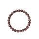 Crystal Dark Coffee Agate Round Bead Bracelet