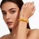 Unregelmäßiges facettiertes Citrin-Perlenarmband