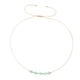 Natürliches Amazonit-blaues gewebtes verstellbares Halsband für Damen