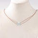 Natürliches Amazonit-blaues gewebtes verstellbares Halsband für Damen