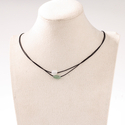 Natürliches Amazonit-blaues gewebtes verstellbares Halsband für Damen