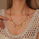 Gold Starfish Shell Necklace For Women Beach Vacation Jewelry