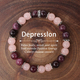 Rosa Kristall Erdbeerquarz Granat Perlenarmband