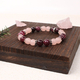 Rosa Kristall Erdbeerquarz Granat Perlenarmband