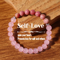 Naturstein-Kristall-Perlenarmband Rosa Granat