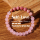 Naturstein-Kristall-Perlenarmband Rosa Granat