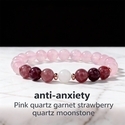 Naturstein-Kristall-Perlenarmband Rosa Granat