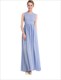 Ärmelloses A-Linien-Maxikleid mit Streifenmuster und geschlossenem Rücken