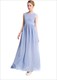 Ärmelloses A-Linien-Maxikleid mit Streifenmuster und geschlossenem Rücken
