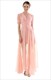 Kurzärmeliges A-Linien-Maxikleid aus Chiffon mit V-Ausschnitt und Verzierungen