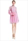 Knielanges A-Linien-Kleid aus Chiffon mit langen Ärmeln und Spitzenoberteil