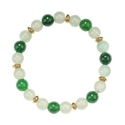Grünes Dongling-Kristall-Armband für Damen Naturstein Glück