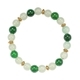 Grünes Dongling-Kristall-Armband für Damen Naturstein Glück