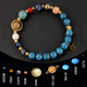 Zwölf Sternzeichen Naturstein-Perlenarmband für Damen
