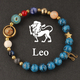 Zwölf Sternzeichen Naturstein-Perlenarmband für Damen