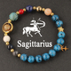 Zwölf Sternzeichen Naturstein-Perlenarmband für Damen