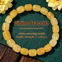 Boheme handgefertigtes Perlenarmband Gelber Kristall
