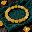Boheme handgefertigtes Perlenarmband Gelber Kristall