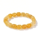 Boheme handgefertigtes Perlenarmband Gelber Kristall