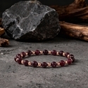 Granat-Perlenarmband Rundperlen-Design für Damen