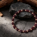Granat-Perlenarmband Rundperlen-Design für Damen
