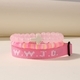Cross Three-Piece Bracelet Set Purple Pink Blue Woven Strap