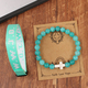 Cross Three-Piece Bracelet Set Purple Pink Blue Woven Strap