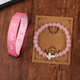 Cross Three-Piece Bracelet Set Purple Pink Blue Woven Strap