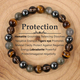 L1093 (Natürlicher Tigerauge + Natürlicher Glitzerstein) Grauer Glitzerstein & Tigerauge Perlenarmband