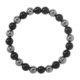 Minimalistisches schwarzes Pyrit-Perlenarmband für Herren