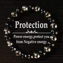Minimalistisches schwarzes Pyrit-Perlenarmband für Herren