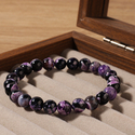 Boheme Natürlicher lila Feuerachat 8Mm Perlenarmband