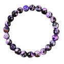 Boheme Natürlicher lila Feuerachat 8Mm Perlenarmband