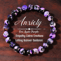 Boheme Natürlicher lila Feuerachat 8Mm Perlenarmband