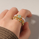 Vintage Red Agate Natural Stone Stackable Ring Set For Women