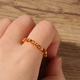 Vintage Red Agate Natural Stone Stackable Ring Set For Women