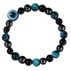 Vintage Blaues böser Blick Perlenarmband Imitation Tigerauge-Stein