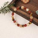 Gelbes Tigerauge Perlenarmband Naturstein Herbst Winter