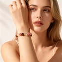 Gelbes Tigerauge Perlenarmband Naturstein Herbst Winter
