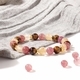 Yellow Tiger Eye Beaded Bracelet Natural Stone Fall Winter