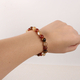 Yellow Tiger Eye Beaded Bracelet Natural Stone Fall Winter