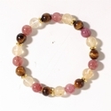 Gelbes Tigerauge Perlenarmband Naturstein Herbst Winter