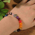 Rainbow Seven Chakra Natural Stone Beaded Bracelet