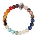 Regenbogen Sieben Chakra Naturstein-Perlenarmband