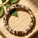 L2241-Neues Armband Türkis Hühnerflügelholz Rundperlen-Armband