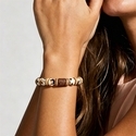L2241-Neues Armband Türkis Hühnerflügelholz Rundperlen-Armband