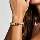 L2241-Neues Armband Türkis Hühnerflügelholz Rundperlen-Armband