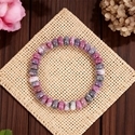 Rosa Zebra-Kristall-Perlenarmband mit Abakus-Perlen